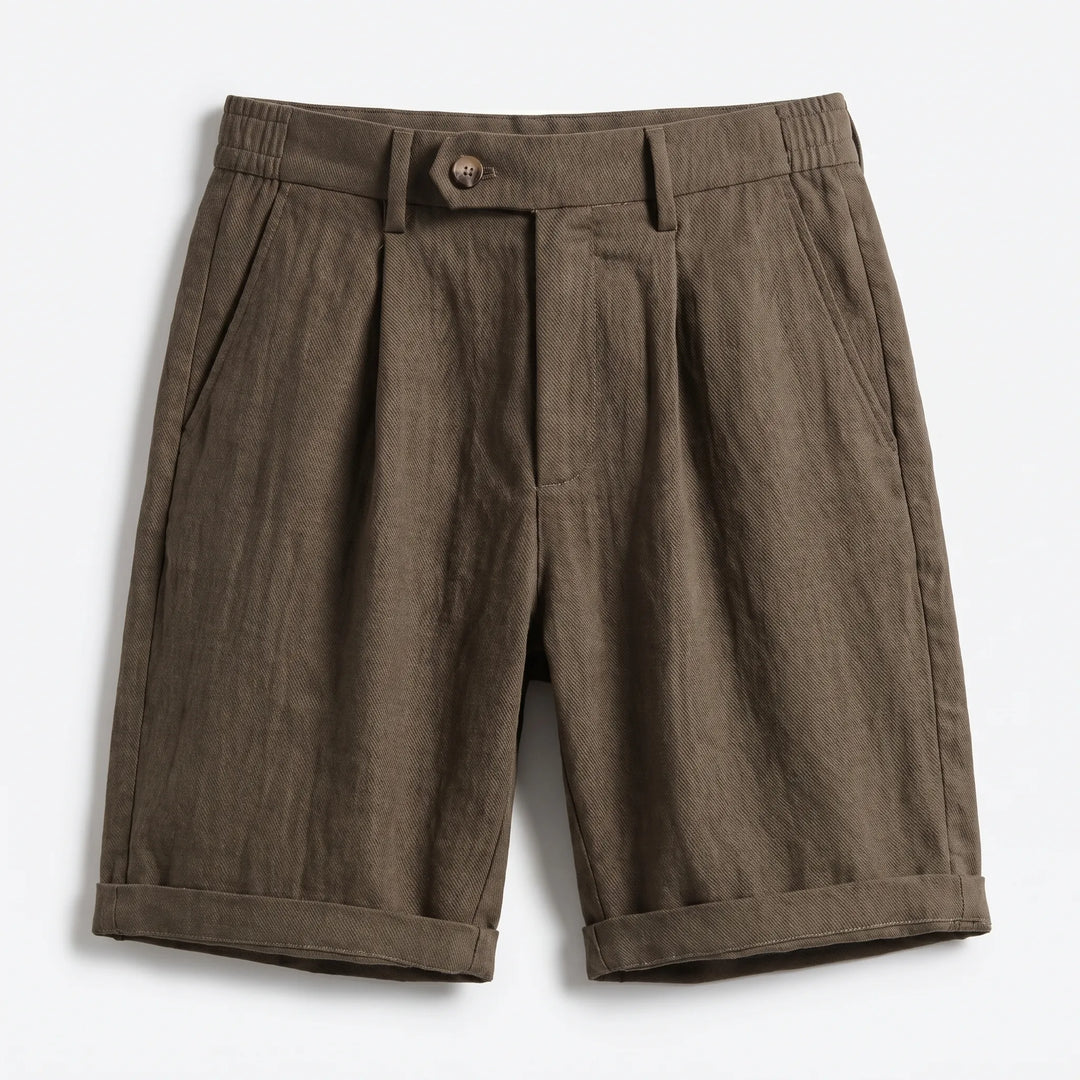Men’s Pleated Shorts with Elastic Waistband