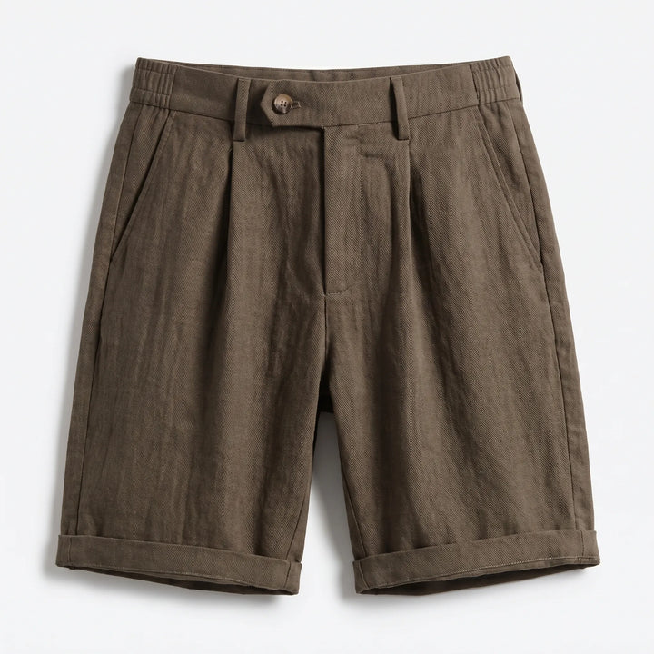 Men’s Pleated Shorts with Elastic Waistband