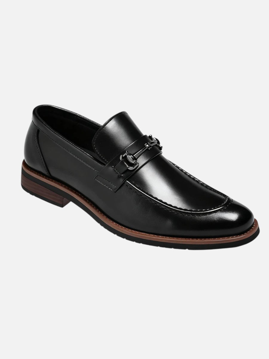 Men’s Polished Loafers with Metal Bit