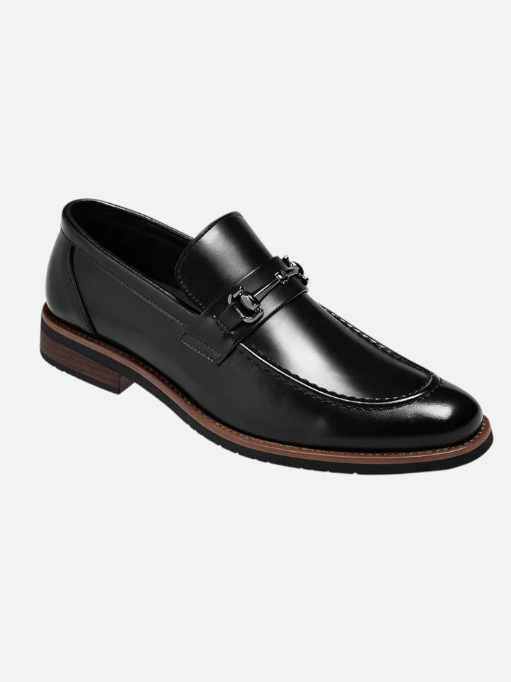 Men’s Polished Loafers with Metal Bit
