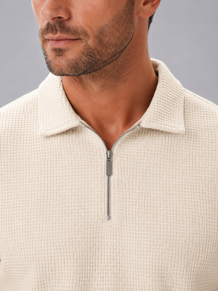 Men’s Polo and Shorts Set with Zip