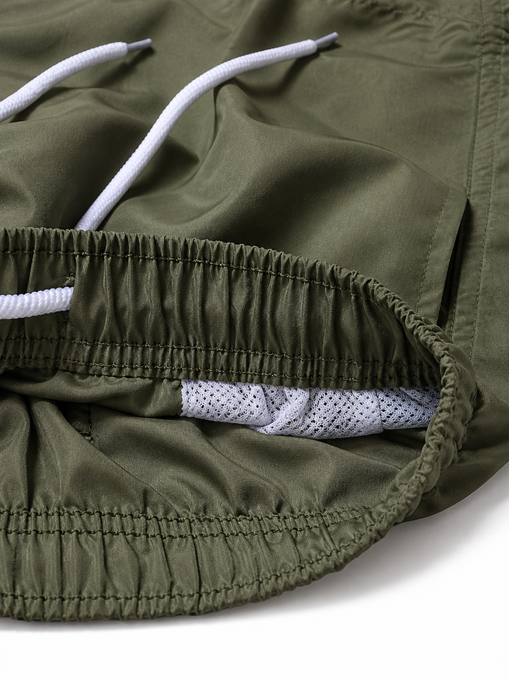 Men’s Quick-Dry Swim Shorts with Drawstring Waistband