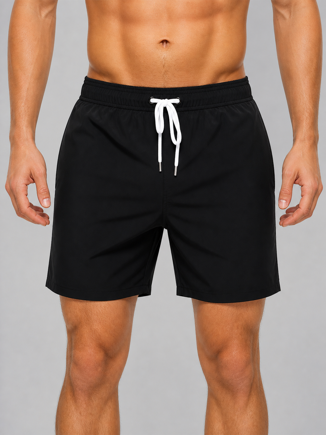 Men’s Quick-Dry Swim Shorts with Drawstring Waistband