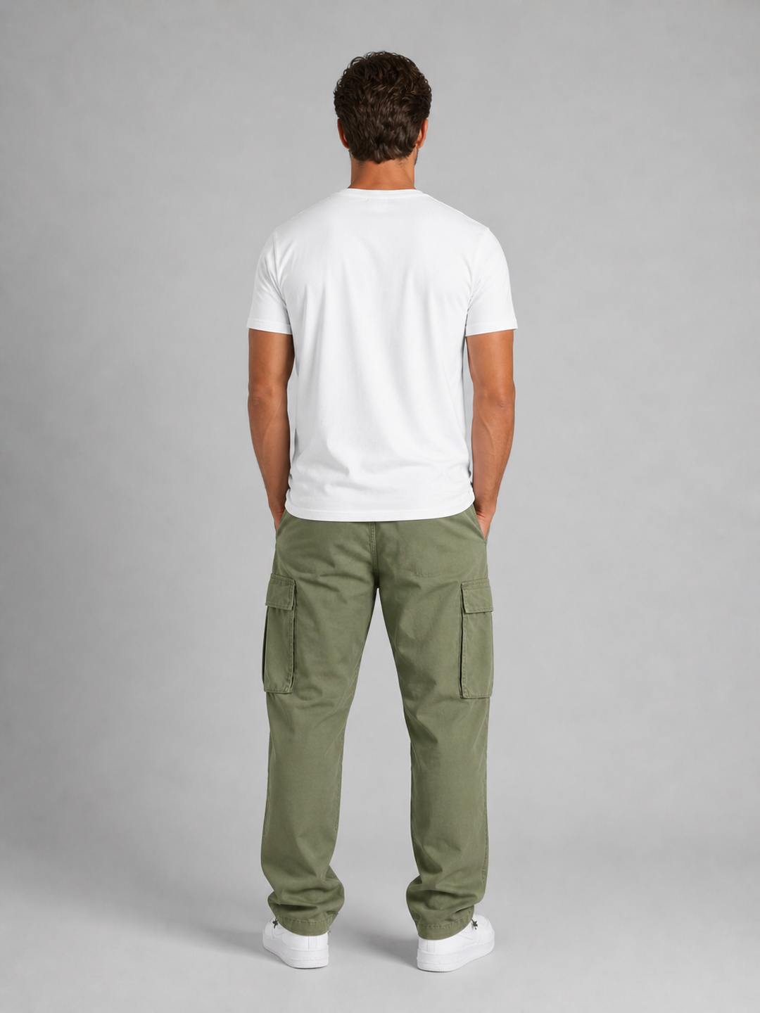 Men’s Relaxed Cargo Trousers with Pockets