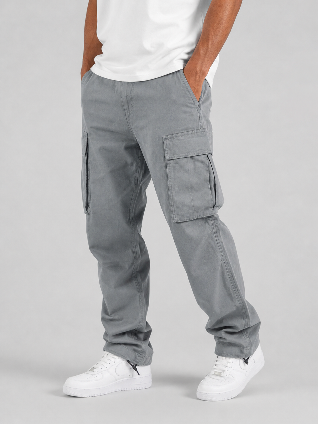 Men’s Relaxed Cargo Trousers with Pockets