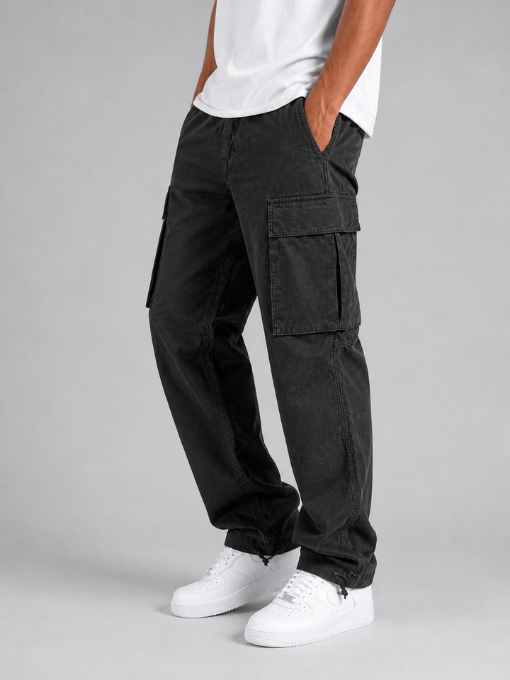 Men’s Relaxed Cargo Trousers with Pockets
