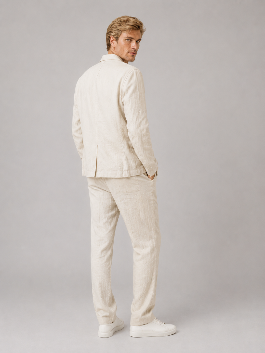 Men’s Relaxed Suit with Drawstring Trousers