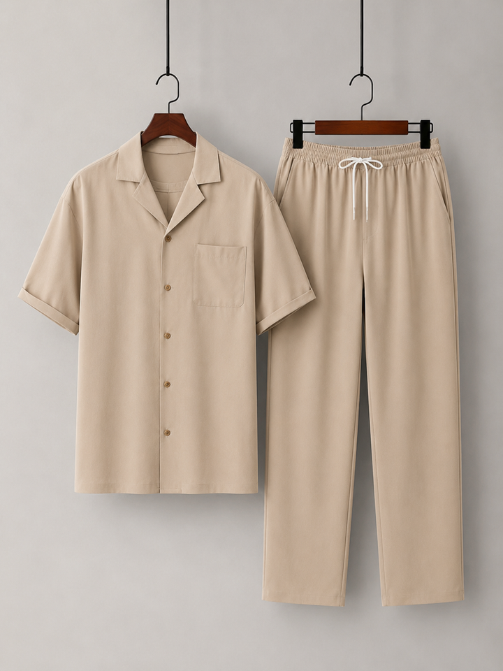 Men’s Relaxed Summer Co-Ord Set with Drawstring