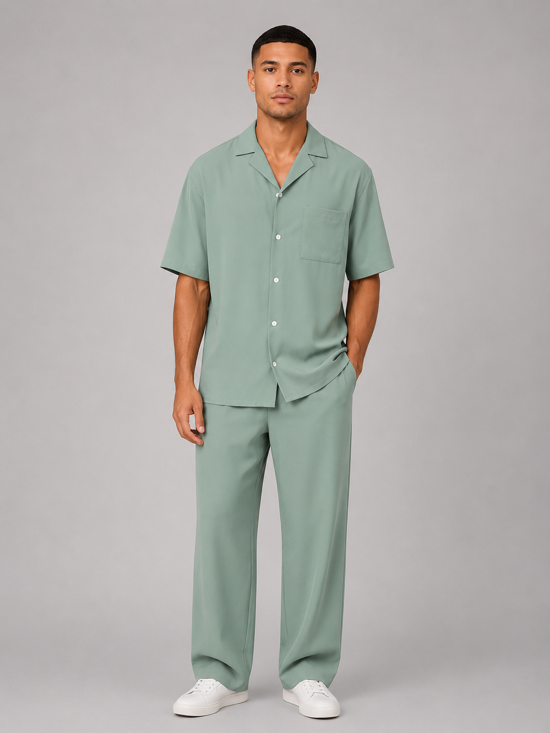 Men’s Relaxed Summer Co-Ord Set with Drawstring