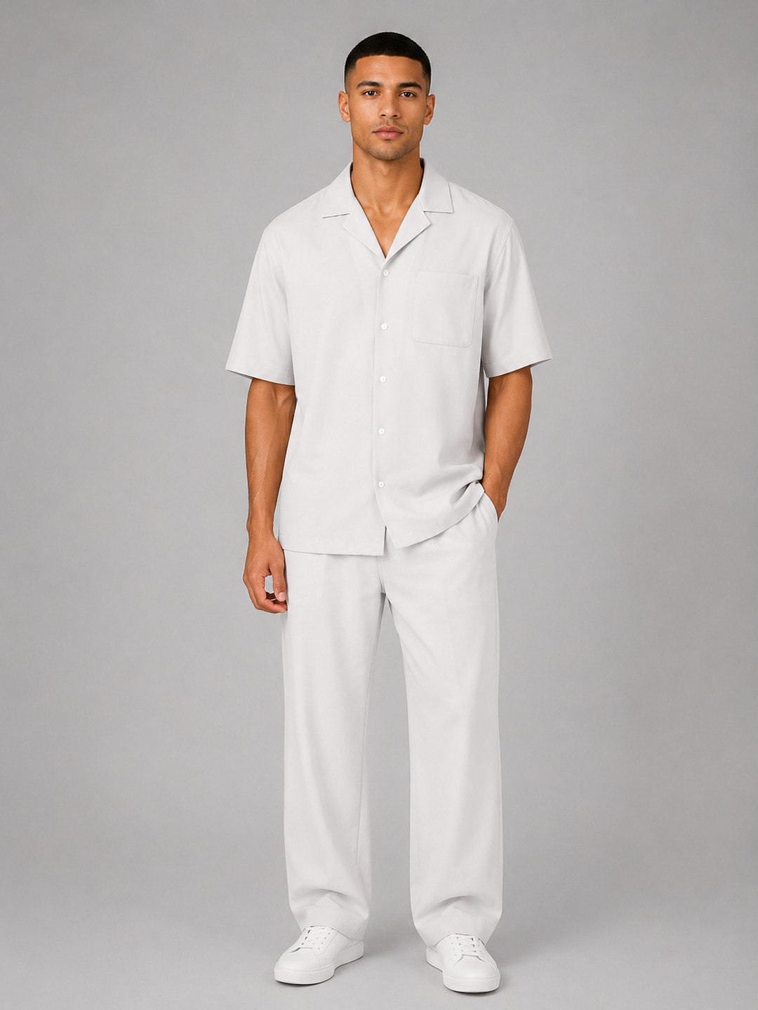 Men’s Relaxed Summer Co-Ord Set with Drawstring