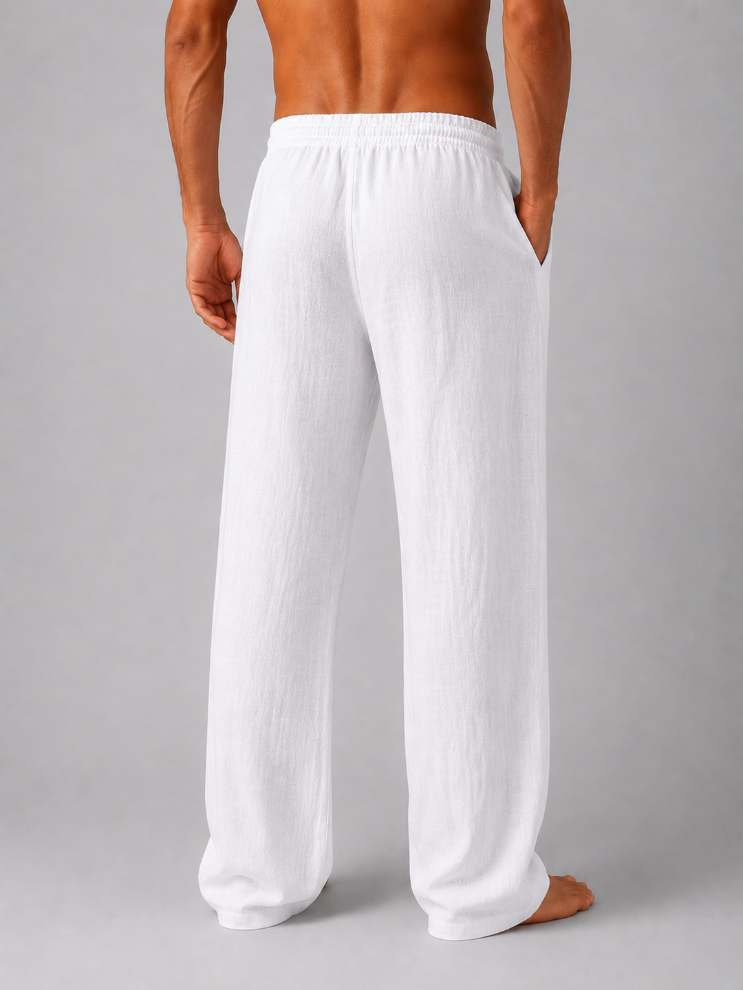 Men’s Relaxed Summer Fit Trousers with Drawstring