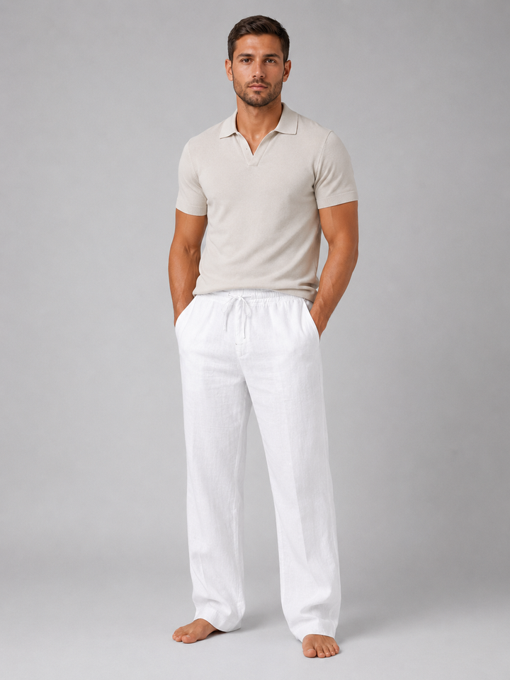 Men’s Relaxed Summer Fit Trousers with Drawstring