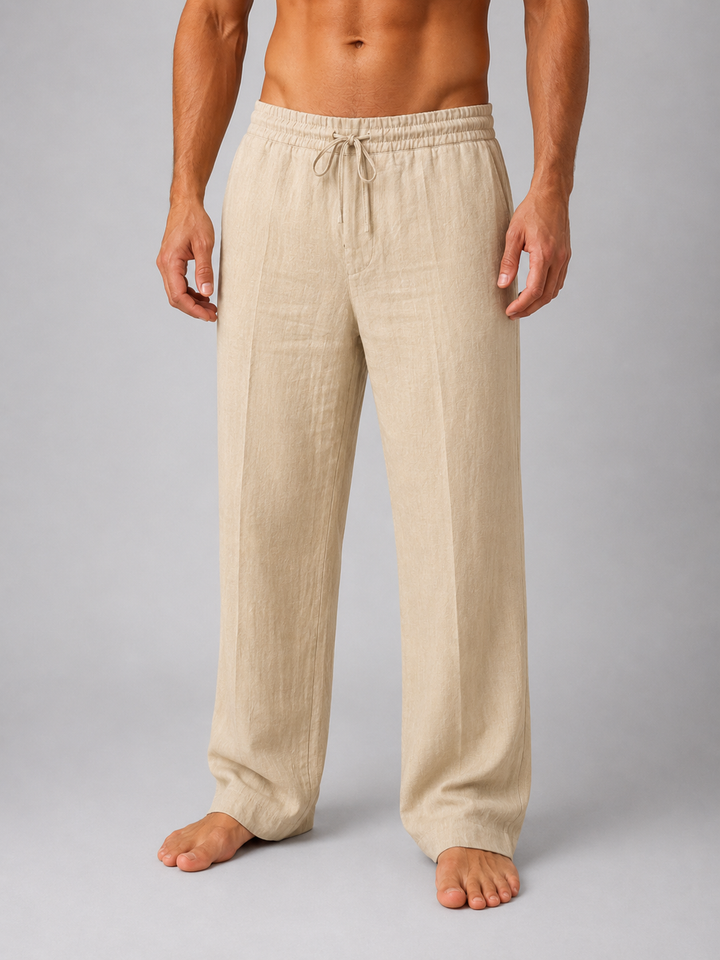 Men’s Relaxed Summer Fit Trousers with Drawstring