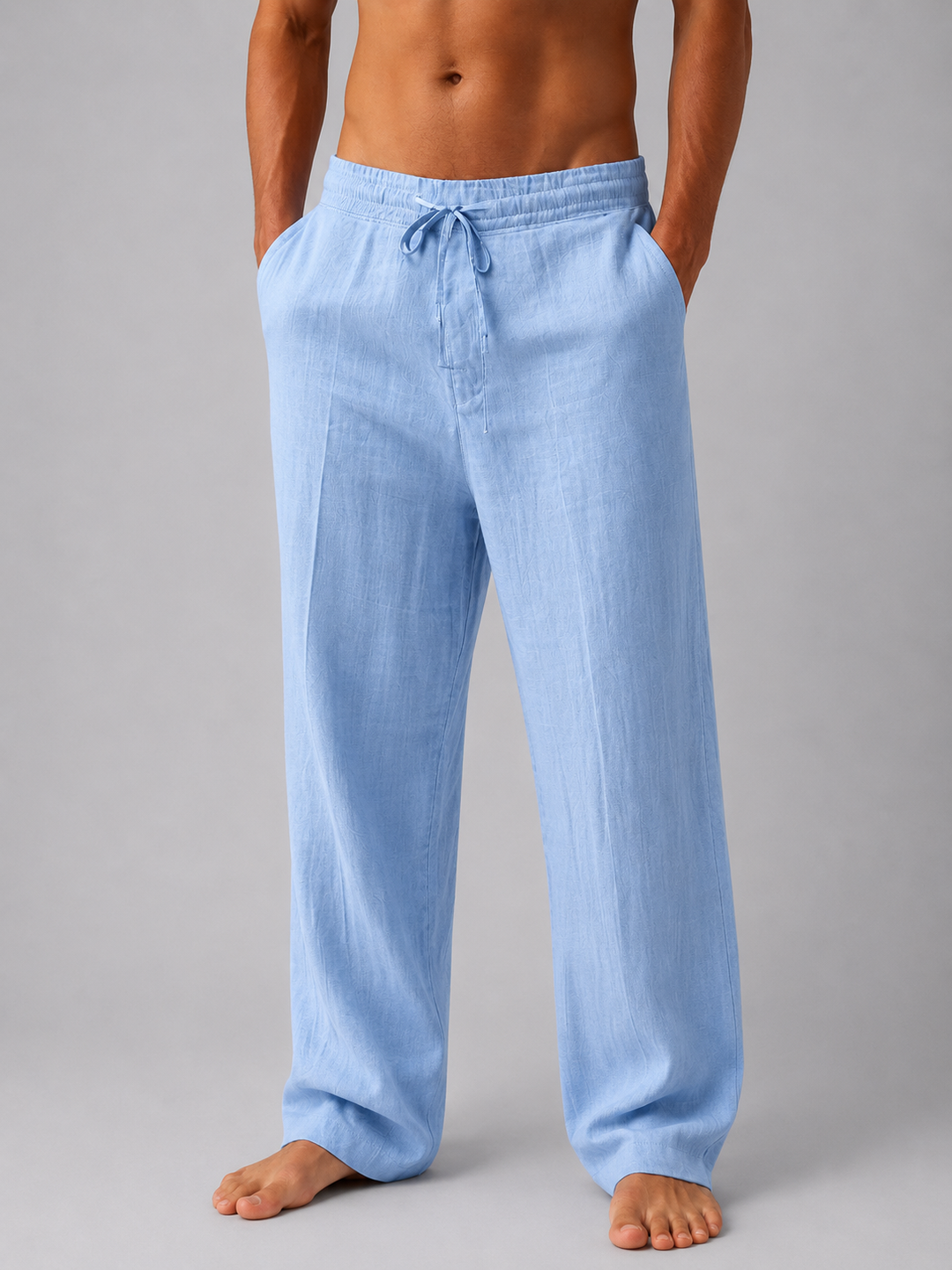 Men’s Relaxed Summer Fit Trousers with Drawstring