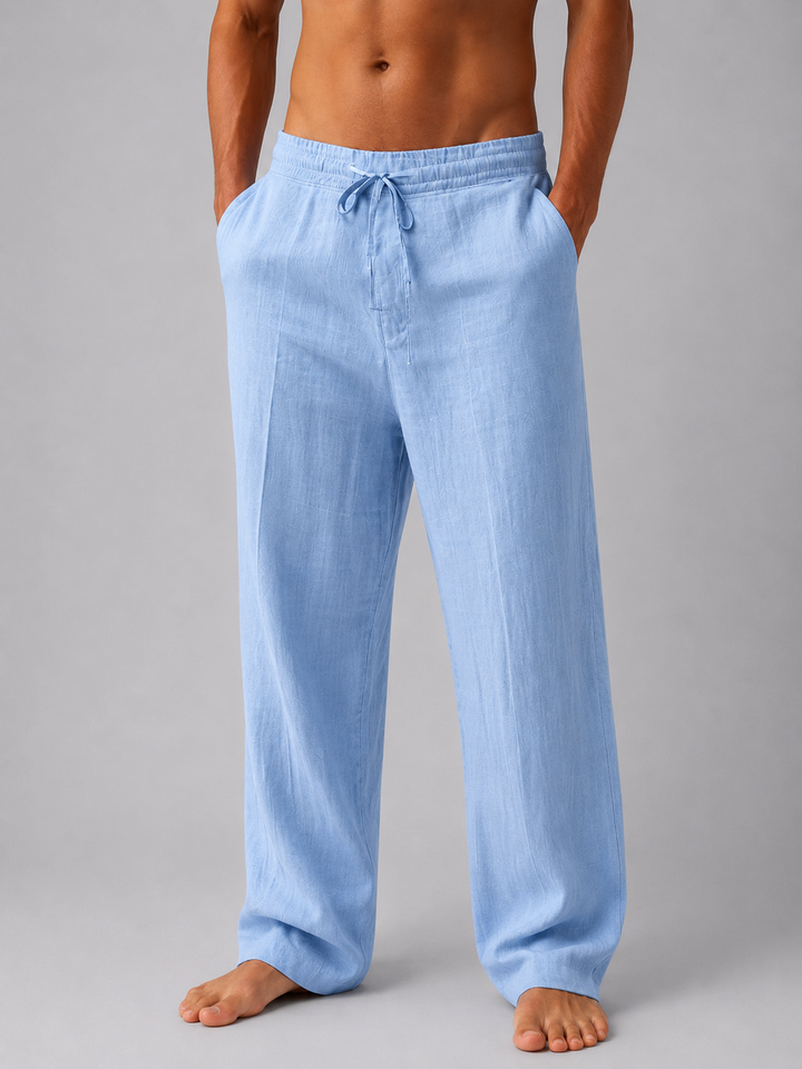 Men’s Relaxed Summer Fit Trousers with Drawstring