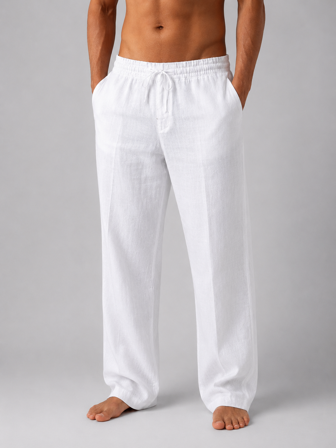 Men’s Relaxed Summer Fit Trousers with Drawstring