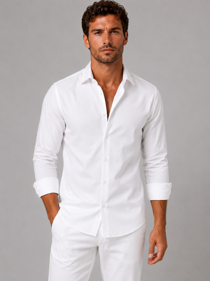 Men’s Slim Fit Dress Shirt with Stretch
