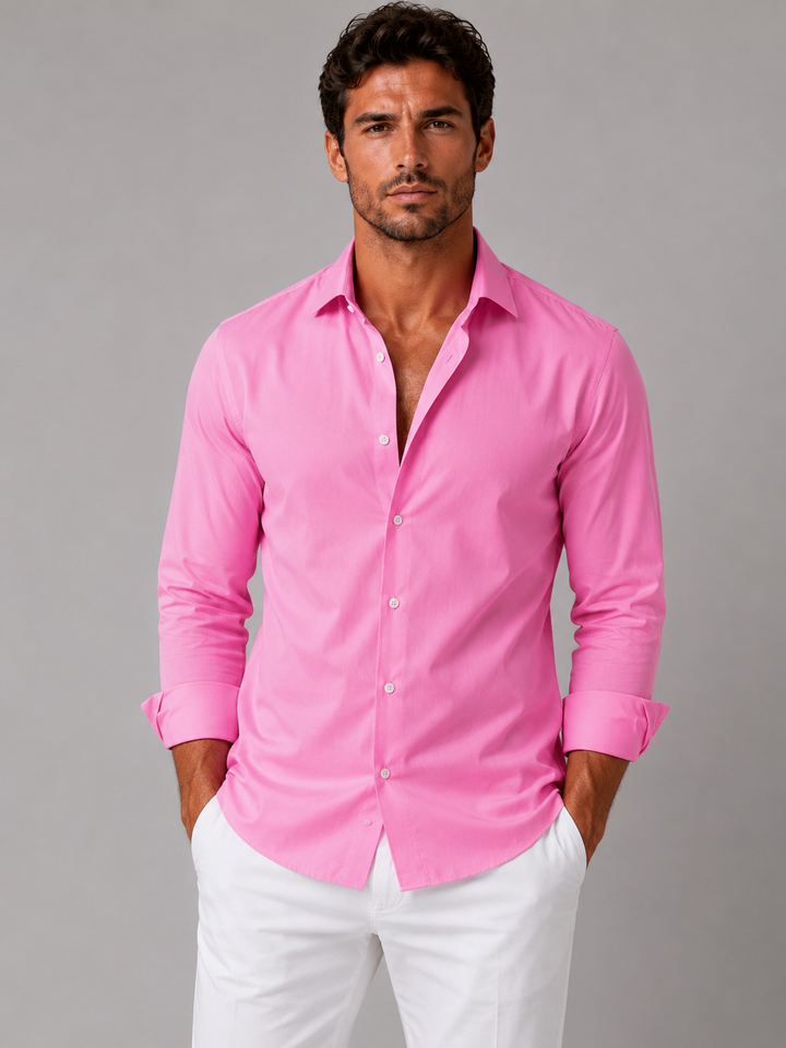 Men’s Slim Fit Dress Shirt with Stretch