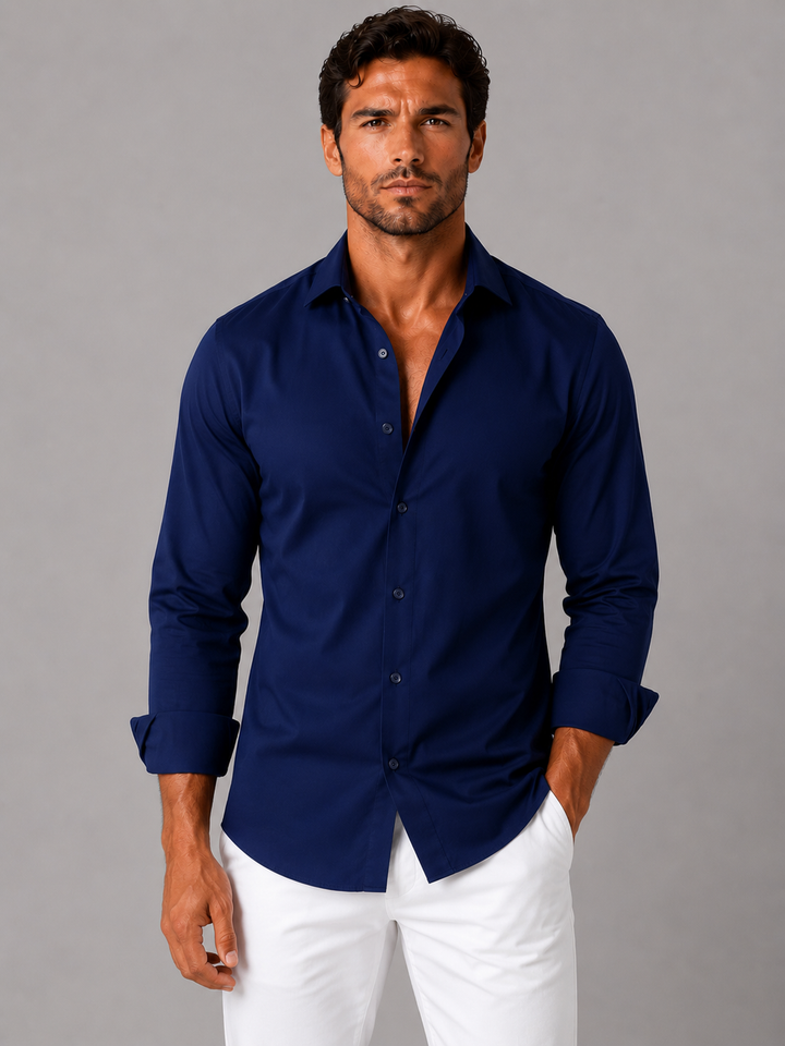Men’s Slim Fit Dress Shirt with Stretch