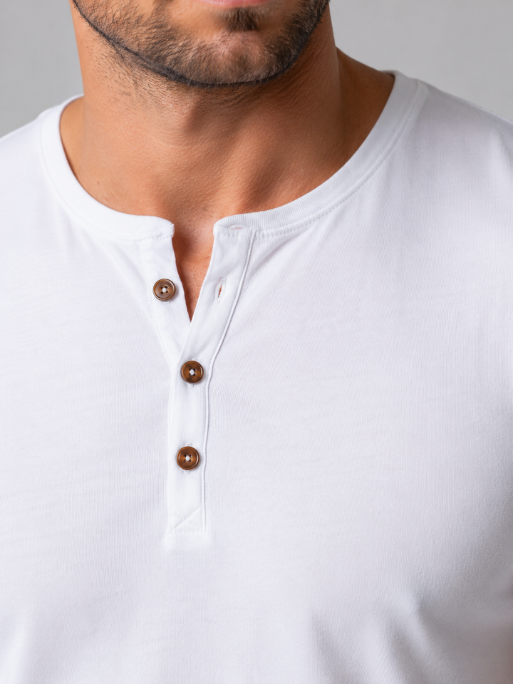 Men’s Slim Fit Henley T-Shirt with Placket