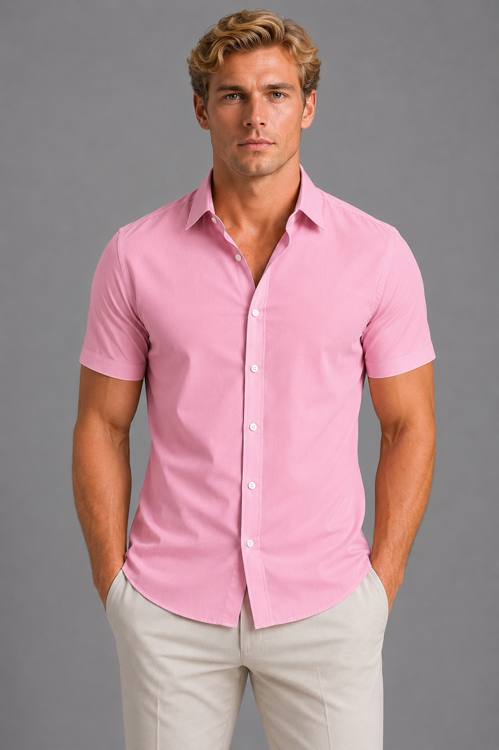 Men’s Slim Fit Shirt with Classic Collar