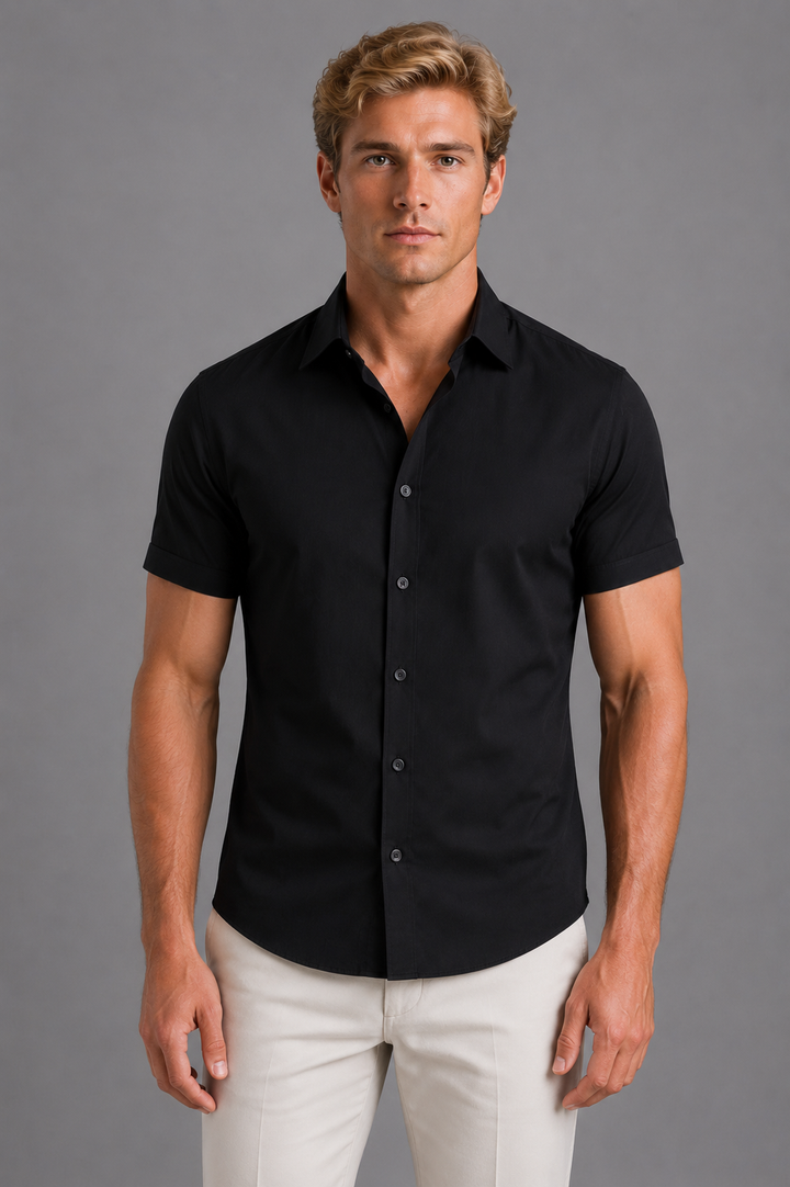 Men’s Slim Fit Shirt with Classic Collar