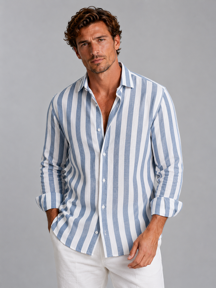 Men's Striped Shirt with Relaxed Fit