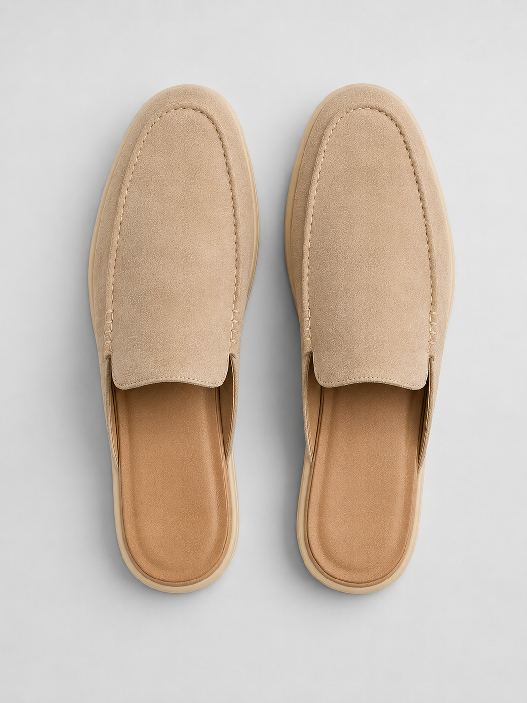 Men’s Suede Mule Slip-On Loafers with Backless