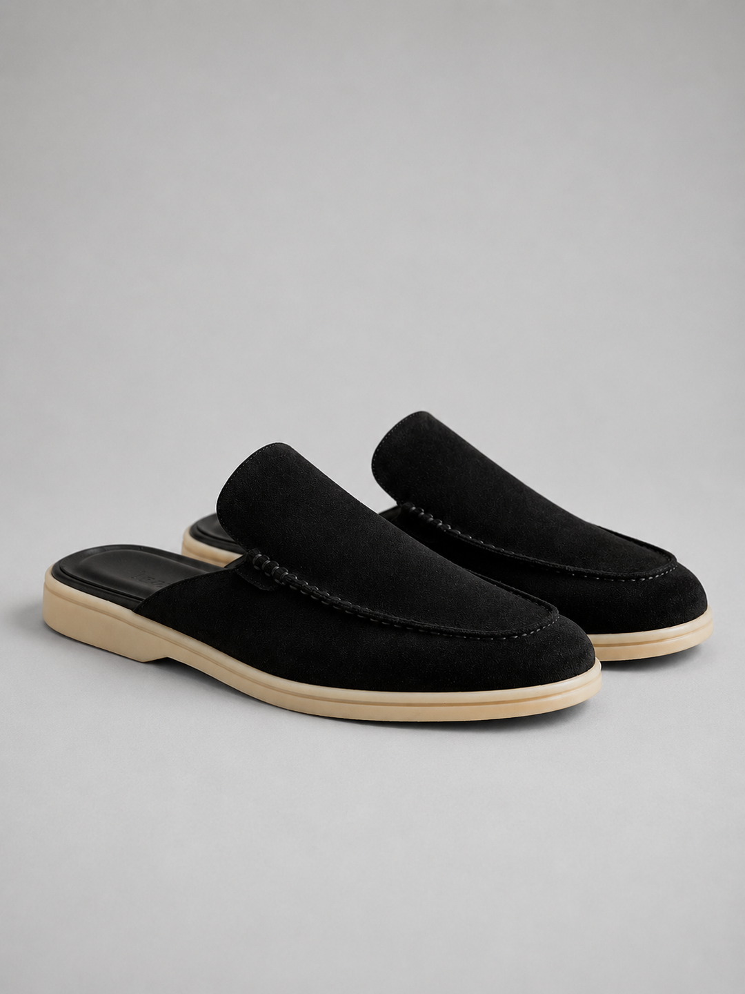 Men’s Suede Mule Slip-On Loafers with Backless