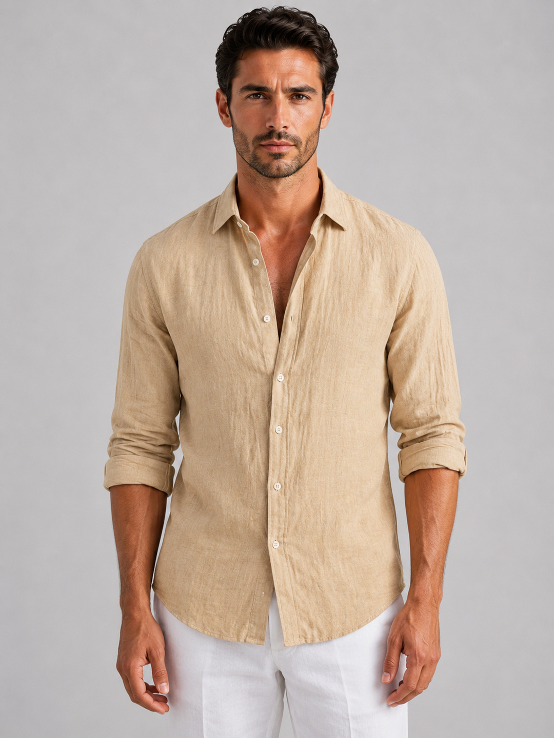 Men’s Summer Shirt with Button-Up