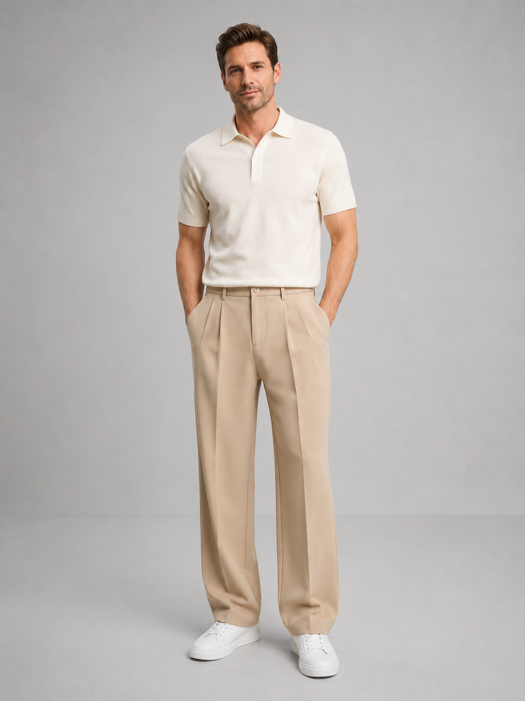 Men’s Tailored Trousers with Straight Leg