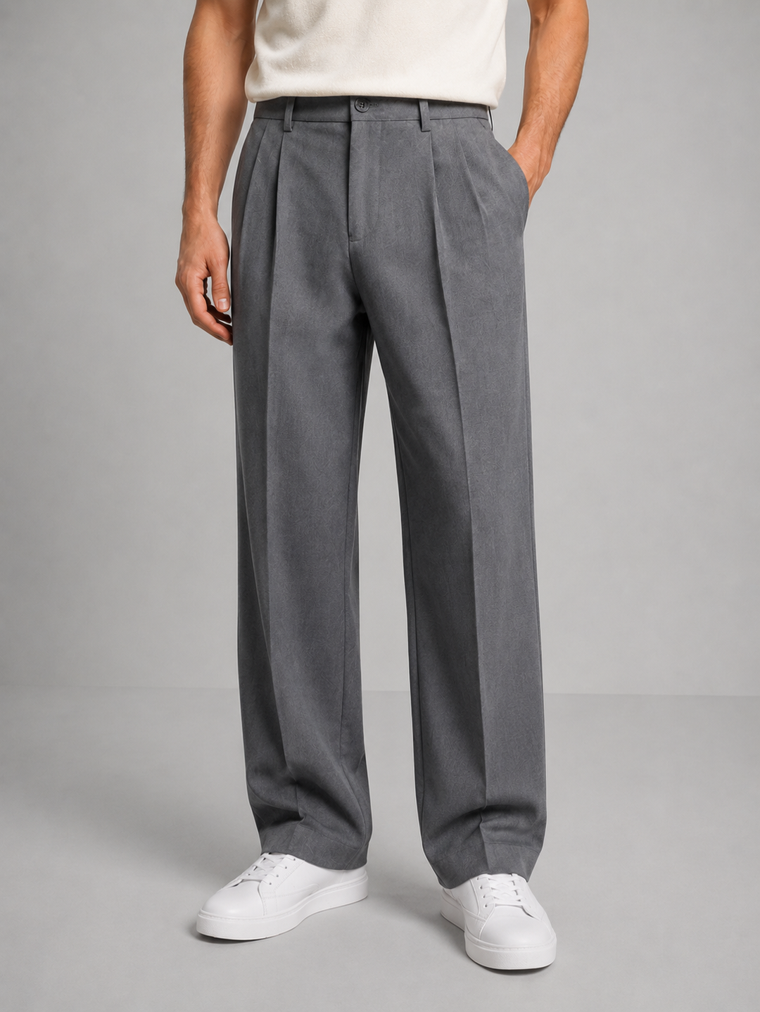 Men’s Tailored Trousers with Straight Leg