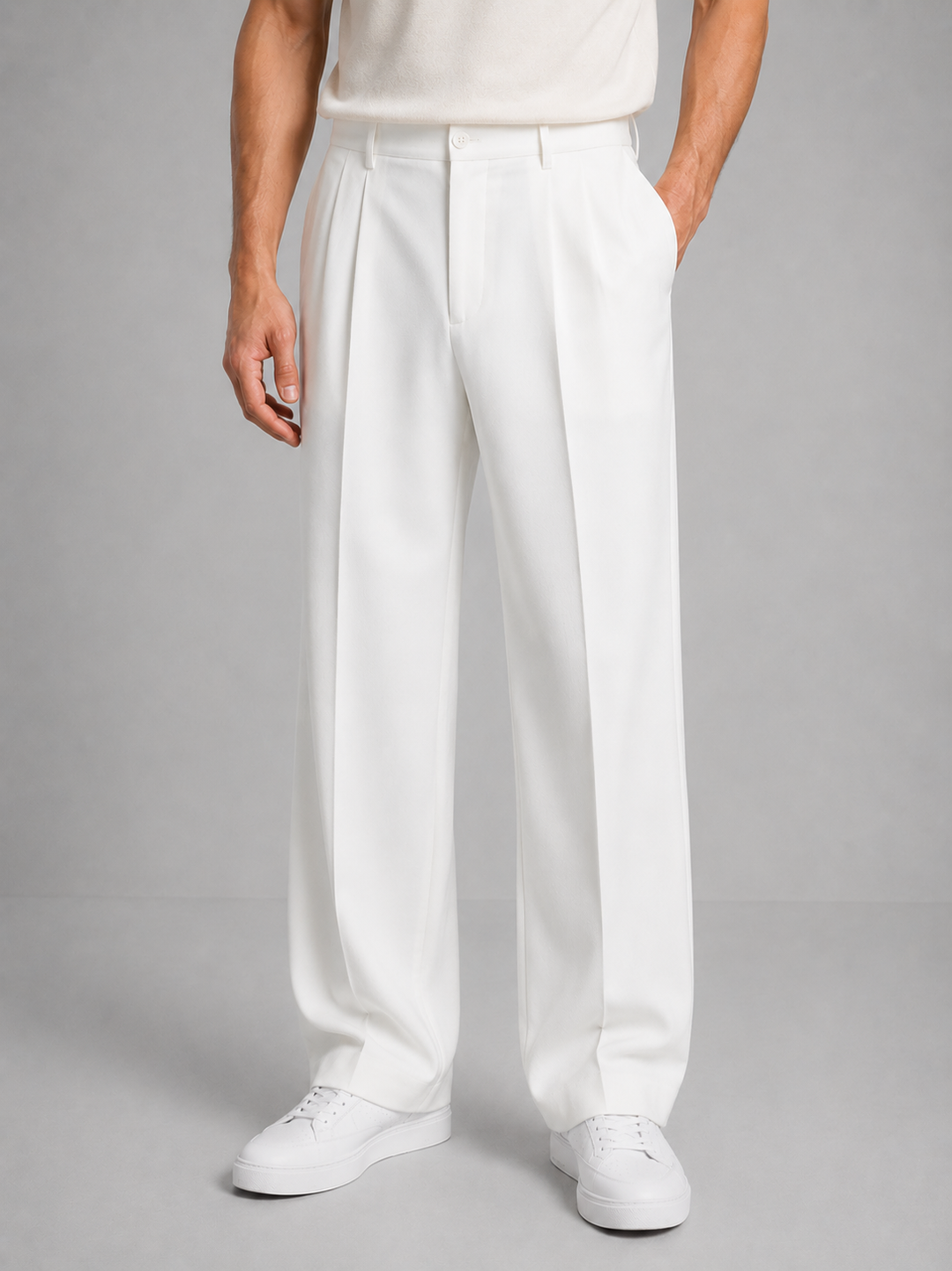 Men’s Tailored Trousers with Straight Leg