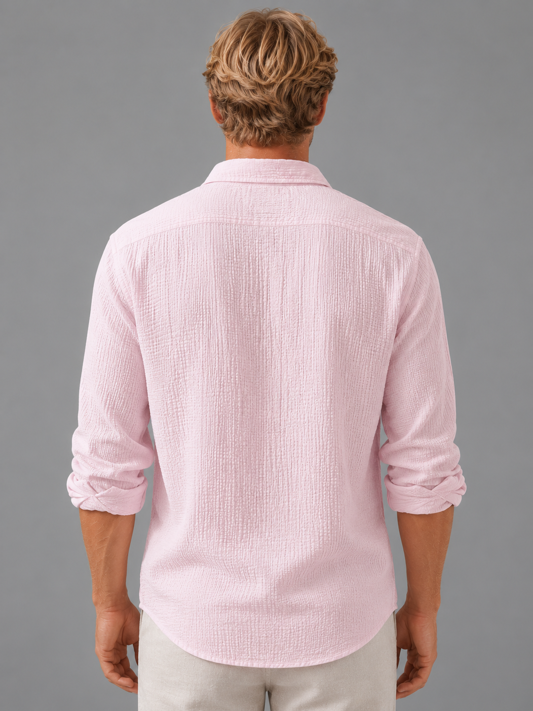 Men’s Textured Shirt with Relaxed Fit