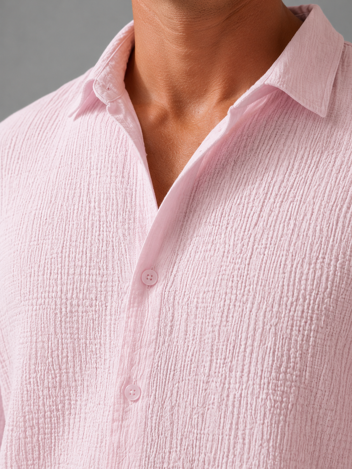 Men’s Textured Shirt with Relaxed Fit