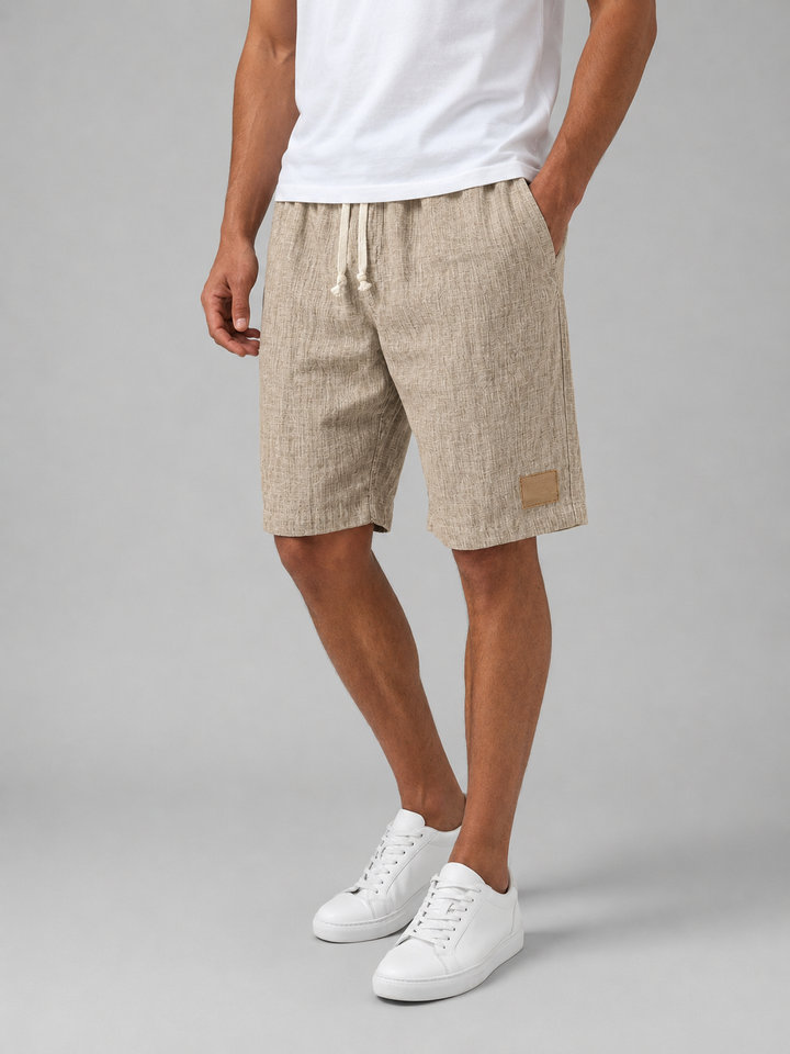 Men’s Textured Shorts with Elastic Waist