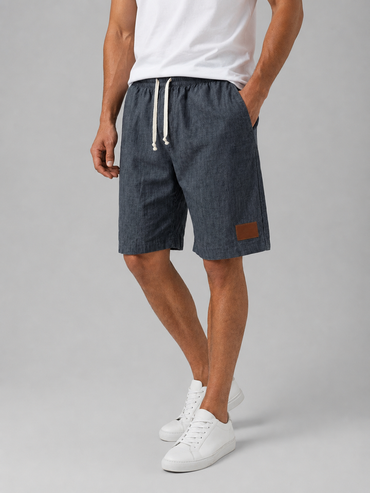 Men’s Textured Shorts with Elastic Waist