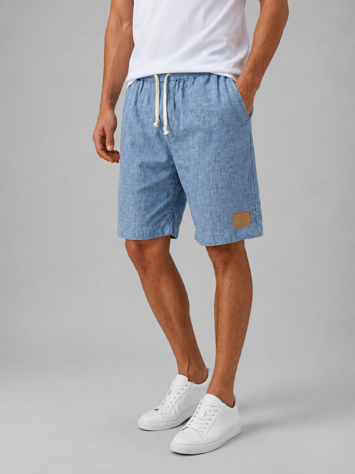 Men’s Textured Shorts with Elastic Waist