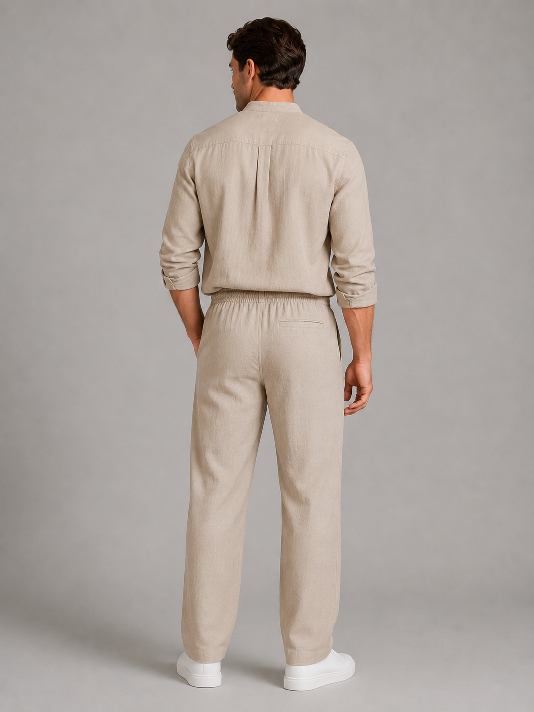 Men’s Two-Piece Set with Drawstring Trousers