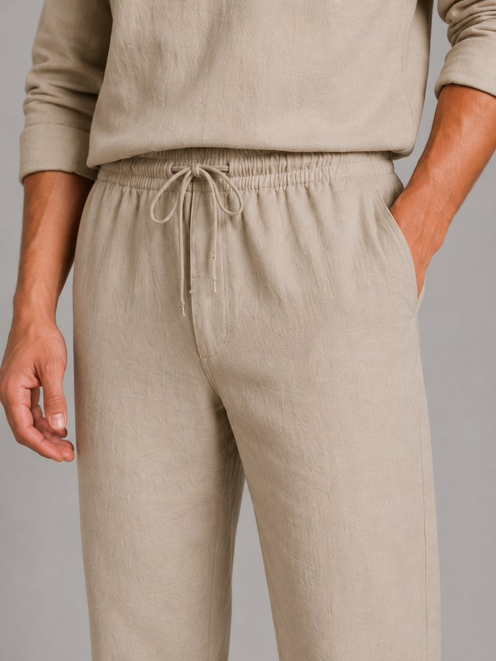 Men’s Two-Piece Set with Drawstring Trousers