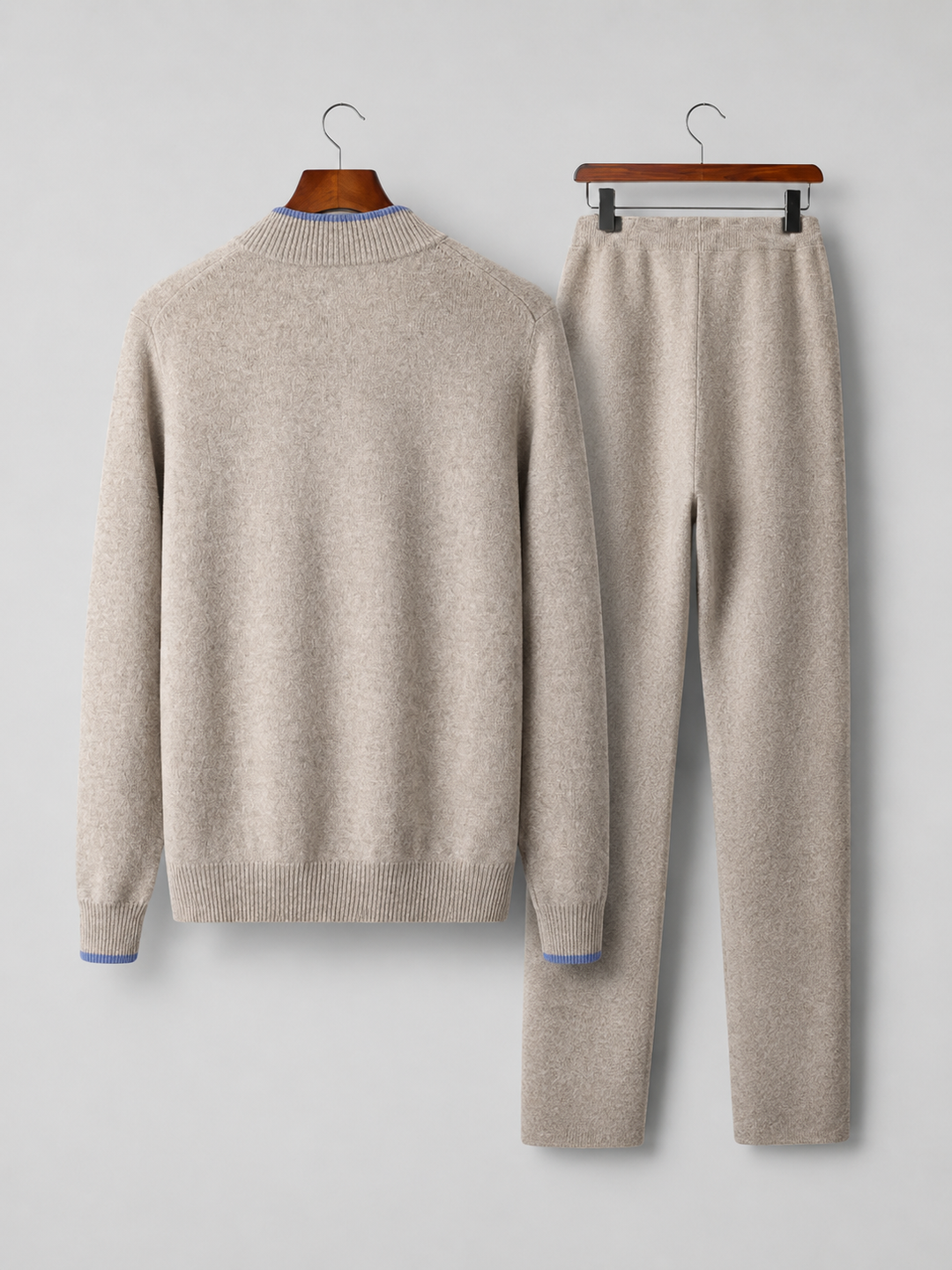 Men’s Zip-Up Lounge Set with Soft Knit