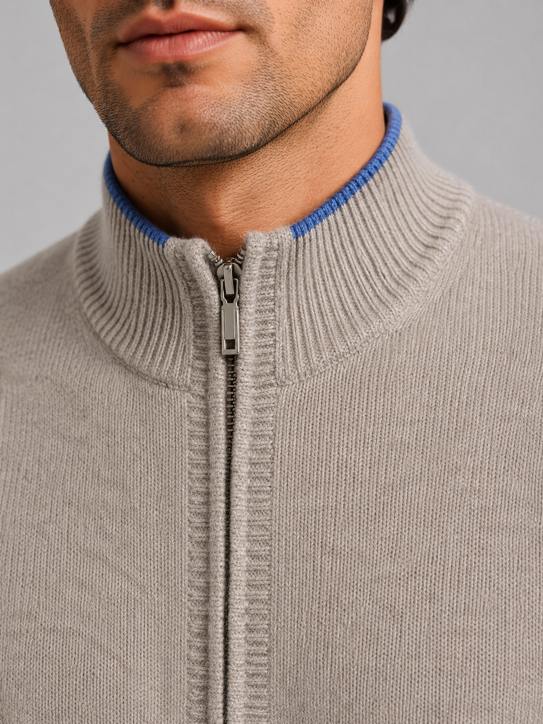 Men’s Zip-Up Lounge Set with Soft Knit