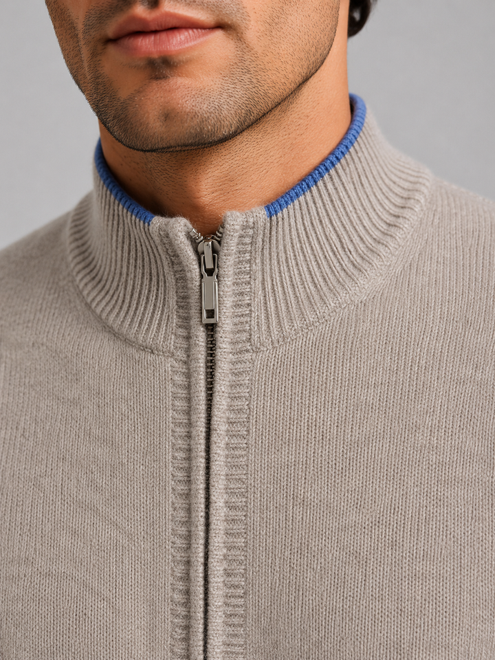 Men’s Zip-Up Lounge Set with Soft Knit