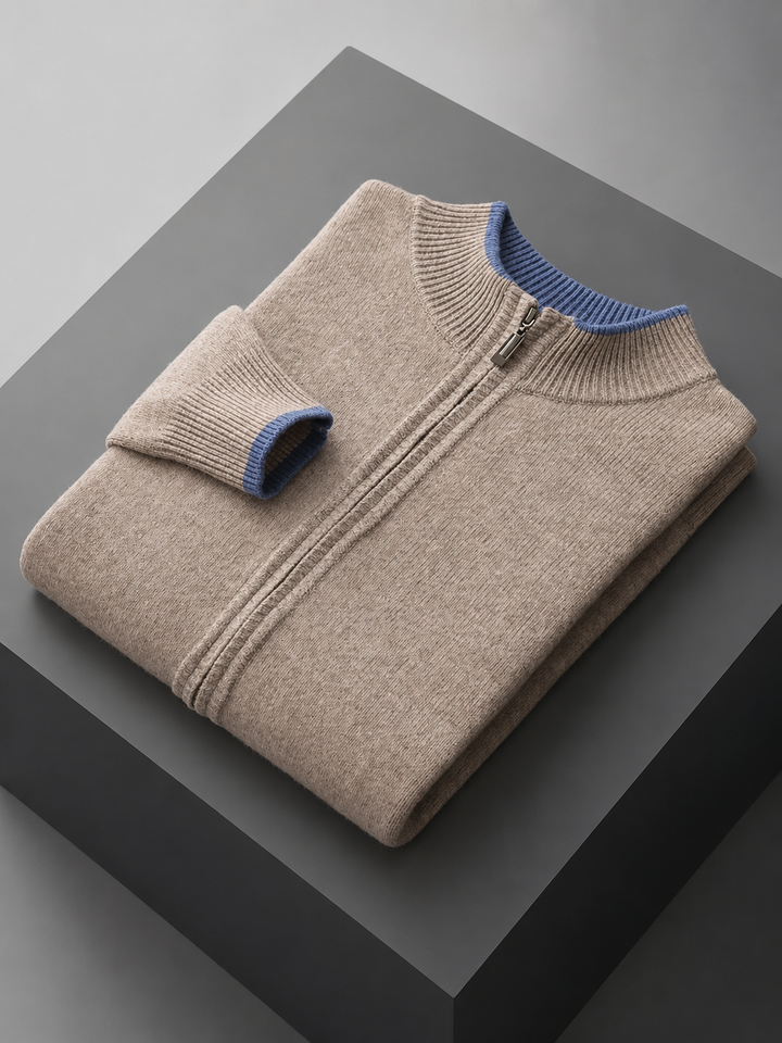 Men’s Zip-Up Lounge Set with Soft Knit