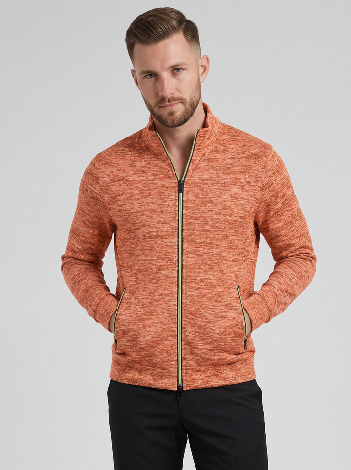 Men's Knit Jacket – High-Neck Zip-Up