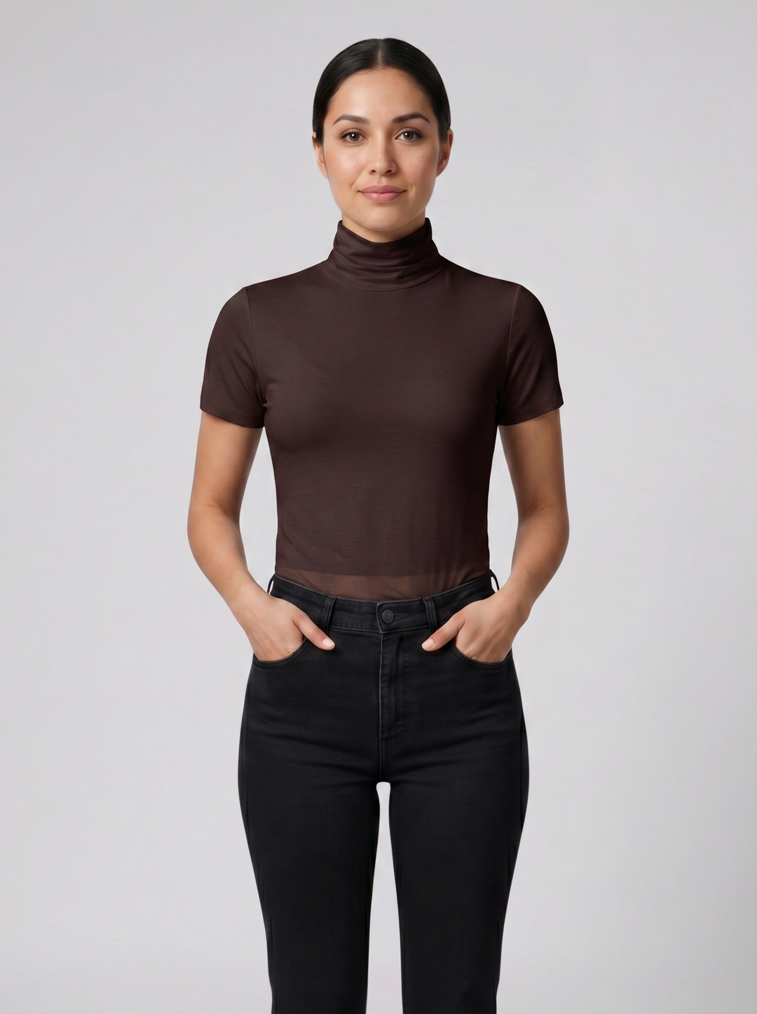 Women's Top – Soft-Stretch High-Neck