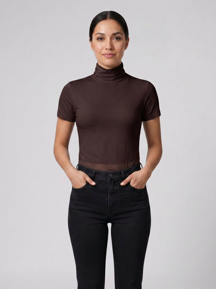 Women's Top – Soft-Stretch High-Neck