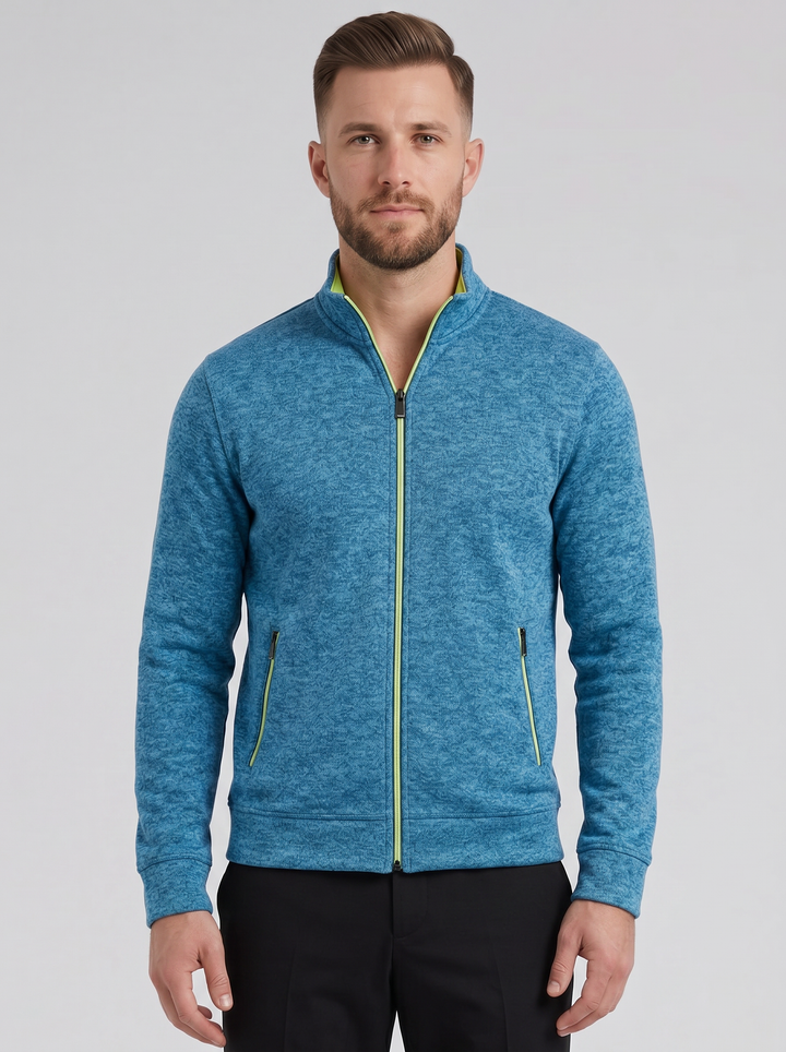 Men's Knit Jacket – High-Neck Zip-Up