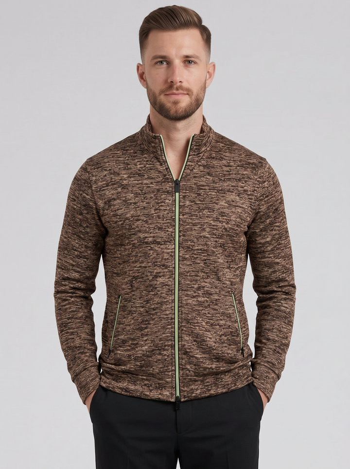 Men's Knit Jacket – High-Neck Zip-Up