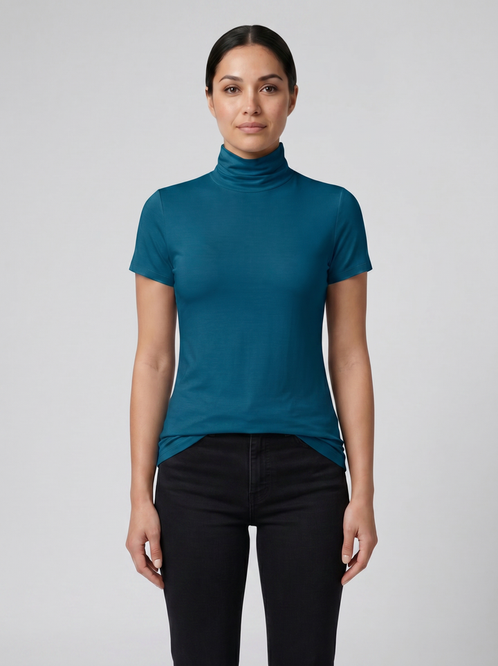 Women's Top – Soft-Stretch High-Neck